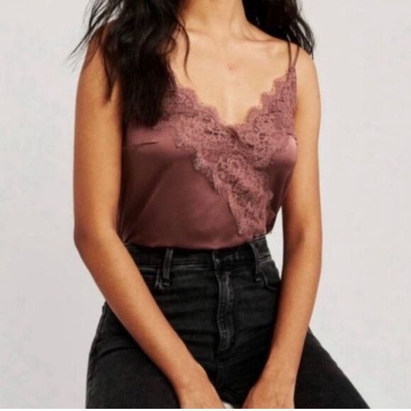 Abercrombie & Fitch Mauve Lace Bodysuit - Picture 1 of 11
